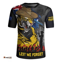 Richmond Rugby Jersey ANZAC Inspired Football Fan Memorial Design