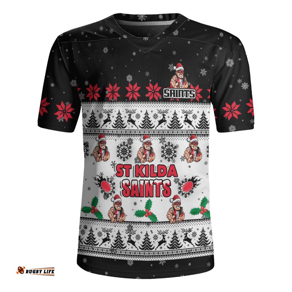 St Kilda Rugby Jersey Special Ugly Christmas Holiday Footy Fans