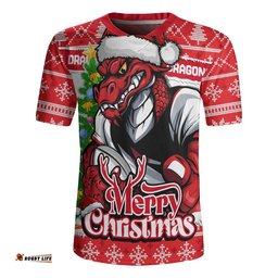 St. George Illawarra Dragons Rugby Jersey Merry Christmas Game Day Knit Style Team Edition