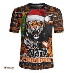 Wests Tigers Rugby Jersey Merry Christmas Game Day Knit Style Team Edition