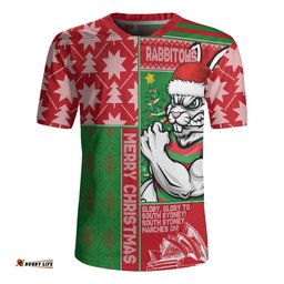 South Sydney Rabbitohs Rugby Jersey Christmas Magic Knit Style Winter Glow