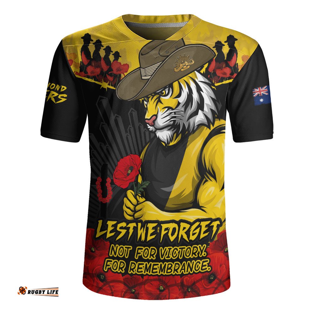Richmond Rugby Jersey ANZAC Day Not For Victory For Remembrance