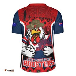 Sydney Roosters Rugby Jersey Lest We Forget In Honor And Remembrance