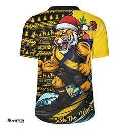 Richmond Rugby Jersey Christmas Holiday Santa Rides The Waves