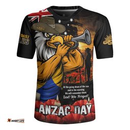 West Coast Eagles Rugby Jersey Anzac Day Dawn Of Courage Eternal Tribute