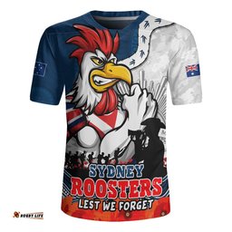 Sydney Roosters Rugby Jersey Anzac Day Remembrance Of Courage Loyalty Valor