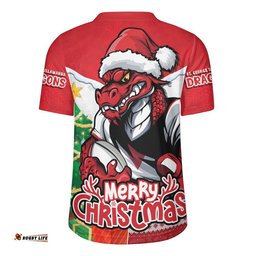 St. George Illawarra Dragons Rugby Jersey Santa Scoring Touchdown On Christmas Game Day