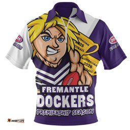 Fremantle Australian Football Finals Premiership Spirit Zip Polo Shirt