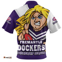 Fremantle Australian Football Finals Premiership Spirit Zip Polo Shirt