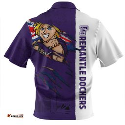 Fremantle Burning Passion Of Power Scratch Style Zip Polo Shirt