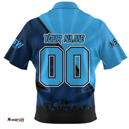 New South Wales Blues Origin Battleground Blues Unleashed Zip Polo Shirt