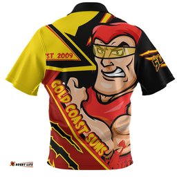 Gold Coast SUNS Battlefield Glory Gear Zip Polo Shirt
