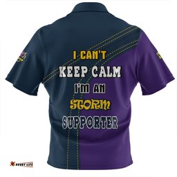 Melbourne Storm Custom Team Of Us Die Hard Fan Supporters Zip Polo Shirt