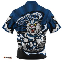 Geelong Cats Premiership Series Flame Edition Zip Polo Shirt
