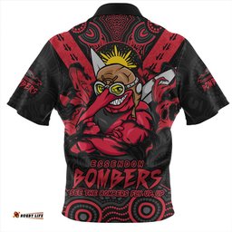 Essendon Ripped Legacy Of The Game Zip Polo Shirt