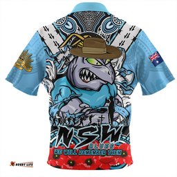 New South Wales Blues Ripped Legacy Of The Game The ANZAC Spirit Lives On Zip Polo Shirt