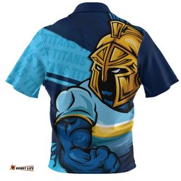 Gold Coast Titans Defend The Pride Zip Polo Shirt