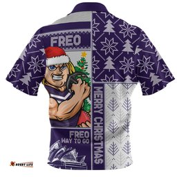 Fremantle Merry Christmas Knit Style Festive Spirit Zip Polo Shirt