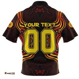 Gold Coast SUNS Spirit Warriors Of The Game Zip Polo Shirt