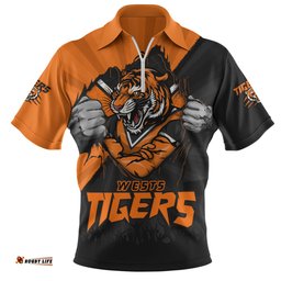 Wests Tigers Fearless Soul Series Zip Polo Shirt