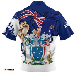 Victoria Power Pride And Heritage Crest Zip Polo Shirt