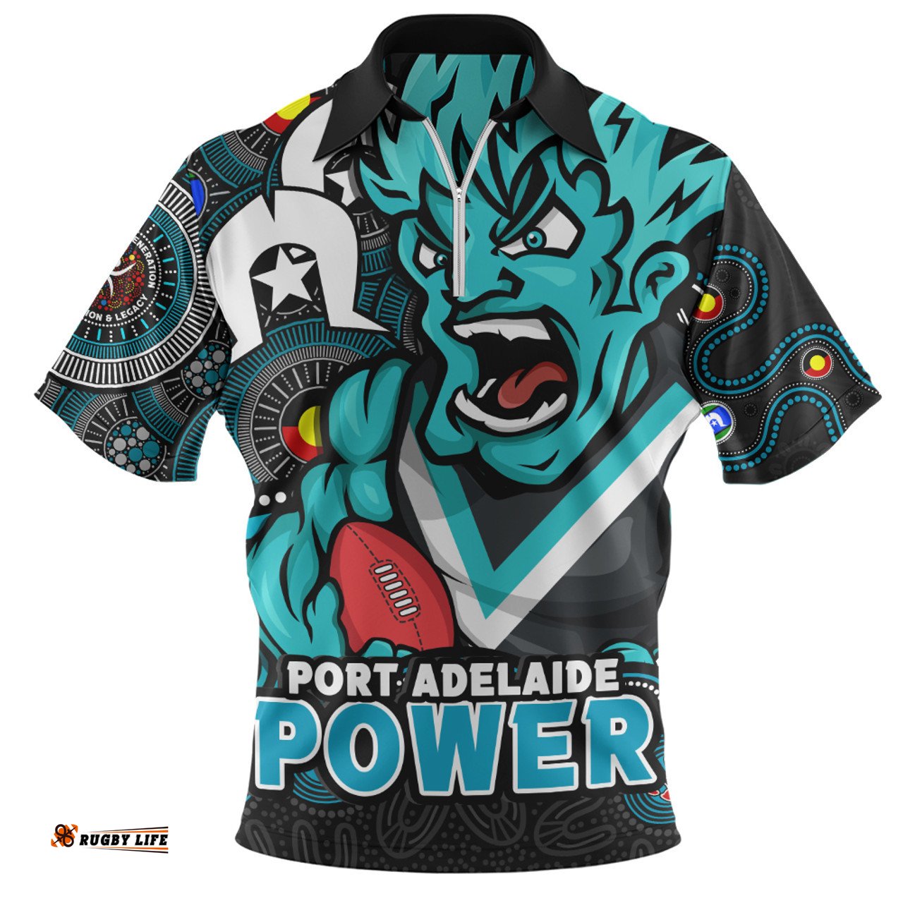 Port Adelaide NAIDOC Spirit Of Country Zip Polo Shirt