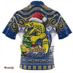 Parramatta Eels Aussie Ugly Christmas For Die Hard Fan Supporters Zip Polo Shirt