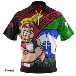 St Kilda NAIDOC Week Pride Edition Zip Polo Shirt
