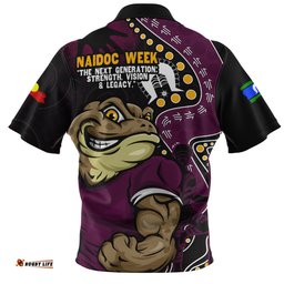 Queensland Maroons NAIDOC Indigenous Warrior Spirit Zip Polo Shirt