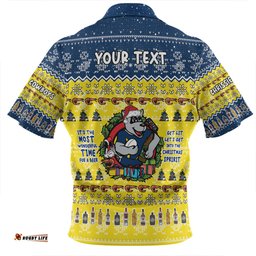 North Queensland Cowboys Christmas Custom Chrissie Spirit Zip Polo Shirt