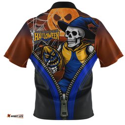 West Coast Eagles Halloween Night Reaper Zipper Zip Polo Shirt