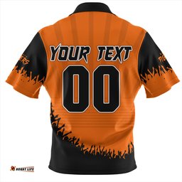 Wests Tigers Heart Of A Fighter Tough And Fearless Zip Polo Shirt