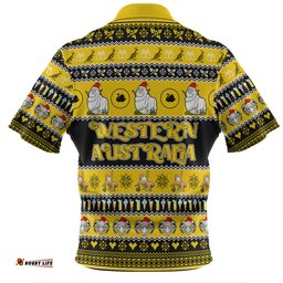 Western Australia Big Things Christmas Custom Giant Ram Zip Polo Shirt