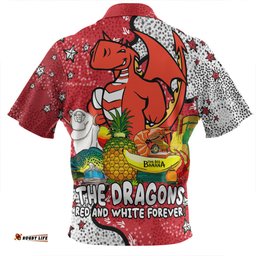 St. George Illawarra Dragons Custom Australian Big Things Zip Polo Shirt