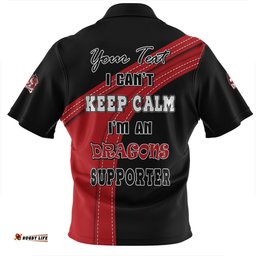 St. George Illawarra Dragons Custom Team Of Us Die Hard Fan Supporters Zip Polo Shirt