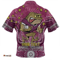 Queensland Cane Toads Custom Custom With Aboriginal Inspired Style Of Dot Painting Patterns Zip Polo Shirt