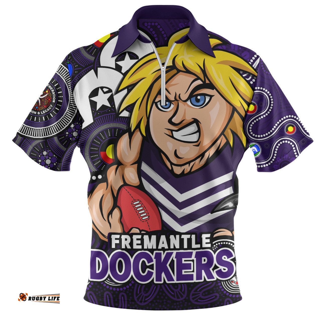 Fremantle NAIDOC Spirit Of Country Zip Polo Shirt