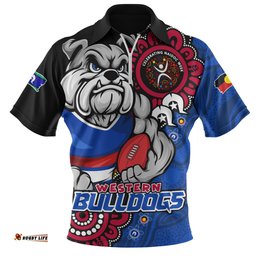 Western Bulldogs Power Through Generations NAIDOC Edition Zip Polo Shirt