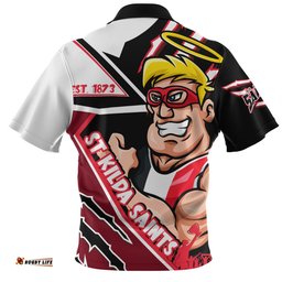 St Kilda Battlefield Glory Gear Zip Polo Shirt