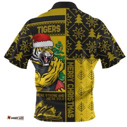 Richmond Merry Christmas Knit Style Festive Spirit Zip Polo Shirt
