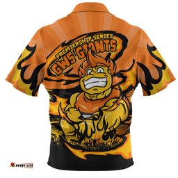 GWS GIANTS Premiership Series Flame Edition Zip Polo Shirt