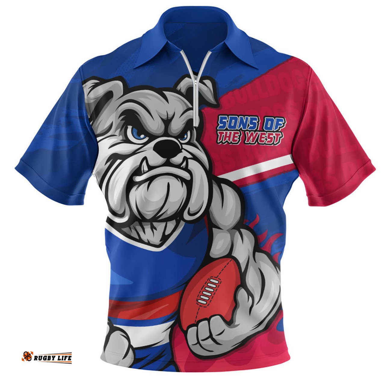 Western Bulldogs Defend The Pride Zip Polo Shirt