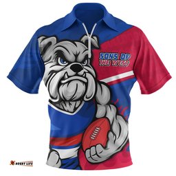Western Bulldogs Defend The Pride Zip Polo Shirt