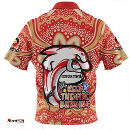 Redcliffe Dolphins Aboriginal Inspired Naidoc Week Custom For Die Hard Fan Supporters Zip Polo Shirt