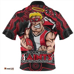 St Kilda Blazing Spirit Of Victory Zip Polo Shirt
