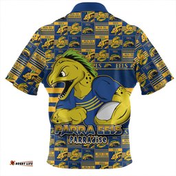 Parramatta Eels Champions Pride Comic Style Zip Polo Shirt