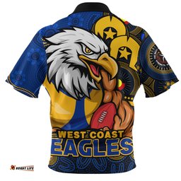 West Coast Eagles NAIDOC Spirit Of Country Zip Polo Shirt
