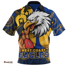 West Coast Eagles NAIDOC Spirit Of Country Zip Polo Shirt