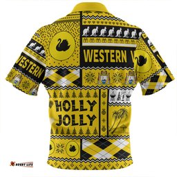 Western Australia Christmas Holly Jolly Chrissie Zip Polo Shirt