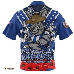 North Melbourne Ripped Legacy Of The Game The ANZAC Spirit Lives On Zip Polo Shirt